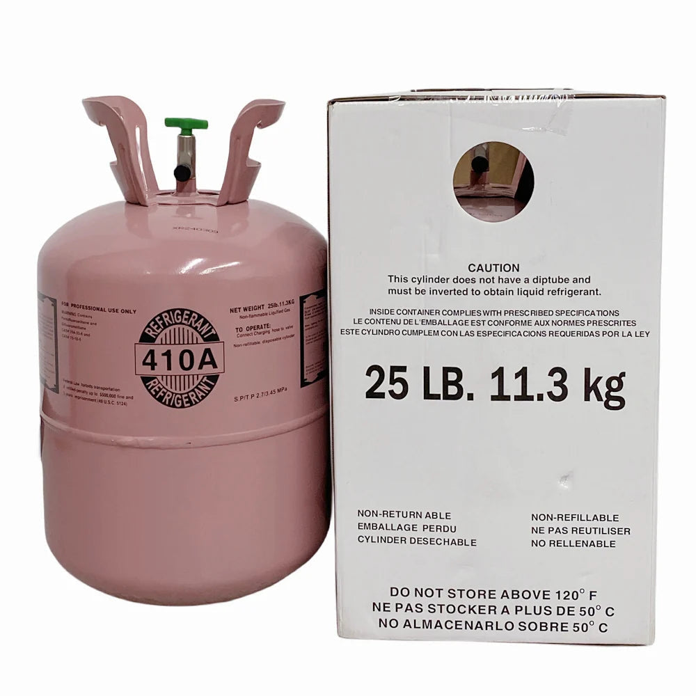 25LB R410A Refrigerant Freon for Air Conditioners - Steel Cylinder Packaging Tank