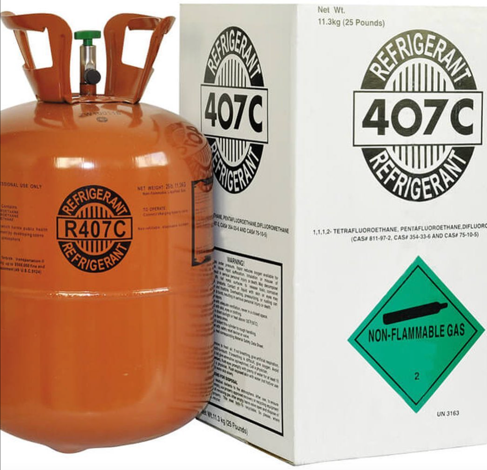 25lb R-407C Refrigerant, Factory Sealed – Made in USA
