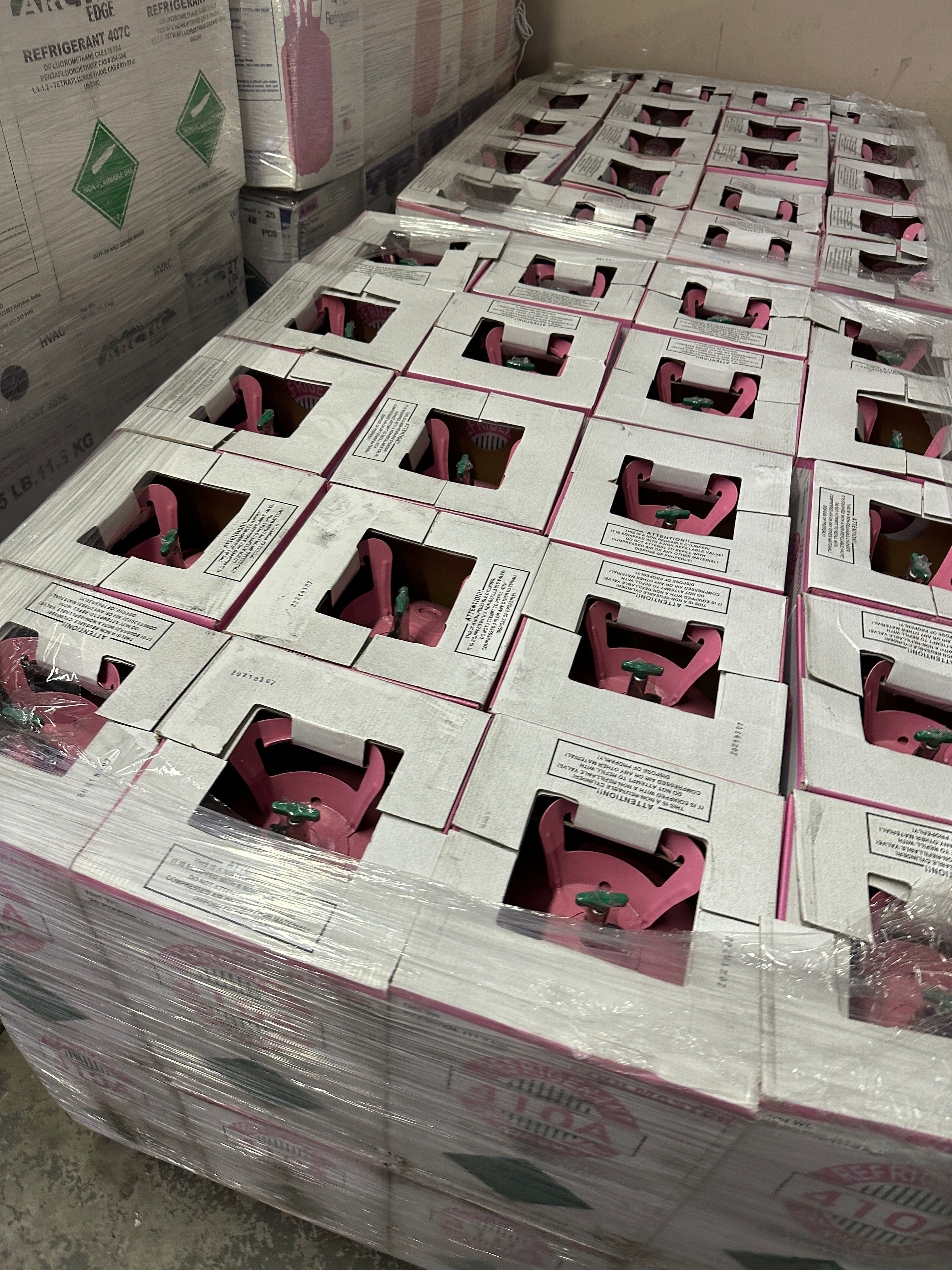 $174.75 a bottle - Full Pallet – 40 × 25lb R-410A Refrigerant –